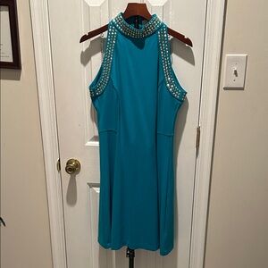 Michael Kors Turquoise Dress with Stud Details